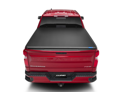 Lund 19-23 Chevrolet Silverado 1500 (5.5ft. Bed) Genesis Tri-Fold Tonneau Cover - Black-Tonneau Covers - Soft Fold-Deviate Dezigns (DV8DZ9)