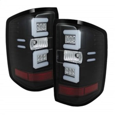 Spyder Chevy 1500 14-16 Light Bar LED Tail Lights Blk ALT-YD-CS14-LBLED-BK-Tail Lights-Deviate Dezigns (DV8DZ9)