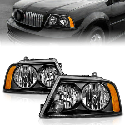 ANZO 2003-2006 Lincoln Navigator Crystal Headlights Black-Headlights-Deviate Dezigns (DV8DZ9)