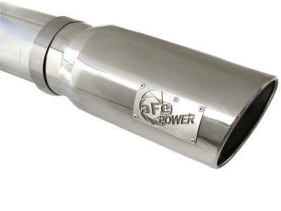 aFe ATLAS 5in DPF-Back Alum Steel Exhaust System Polished Tip GM Diesel Trucks 7.5-10 V8-6.6L td LMM-DPF Back-Deviate Dezigns (DV8DZ9)