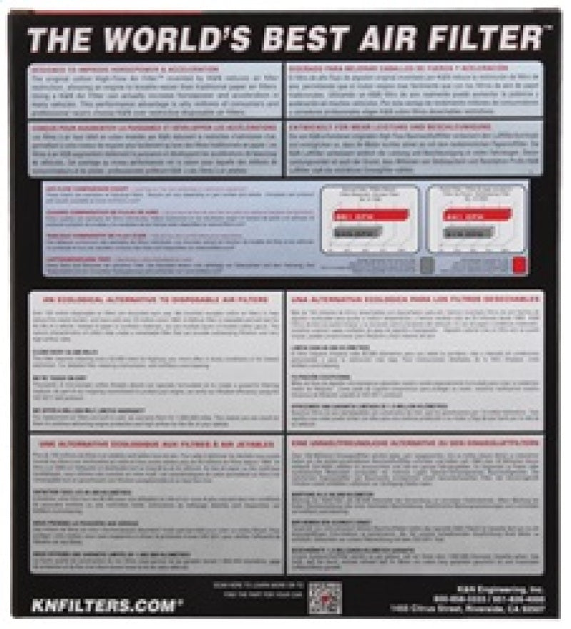 K&N Replacement Air Filter DODGE RAM SRT-10, 8.3L-V10; 2004-Air Filters - Drop In-Deviate Dezigns (DV8DZ9)