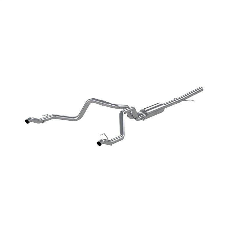 MBRP 2019 Chevrolet Silverado 1500 4.3L/5.3L 2.5in Cat Back Dual Rear Exit - Aluminized-Catback-Deviate Dezigns (DV8DZ9)