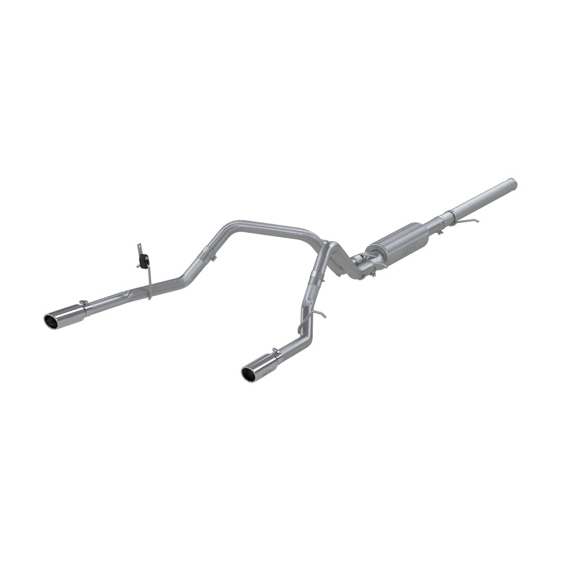 MBRP 14 Chevy/GMC 1500 Silverado/Sierra 4.3L V6/5.3L V8 Dual Split Rear T409 3in Cat Back Exhaust-Catback-Deviate Dezigns (DV8DZ9)