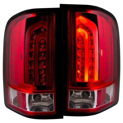 ANZO 2007-2013 Chevrolet Silverado 1500 LED Taillights Red/Clear G2-Tail Lights-Deviate Dezigns (DV8DZ9)