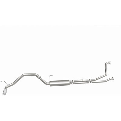 MagnaFlow CatBack 07-15 Nissan Titan V8 LGAS/LFLEX Single MF Polished Stainless Exhaust-Catback-Deviate Dezigns (DV8DZ9)