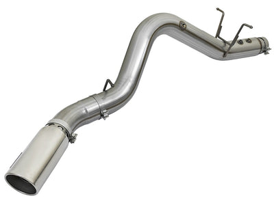 aFe LARGE BORE HD 5in 409-SS DPF-Back Exhaust w/Polished Tip 2017 GM Duramax V8-6.6L (td) L5P-DPF Back-Deviate Dezigns (DV8DZ9)