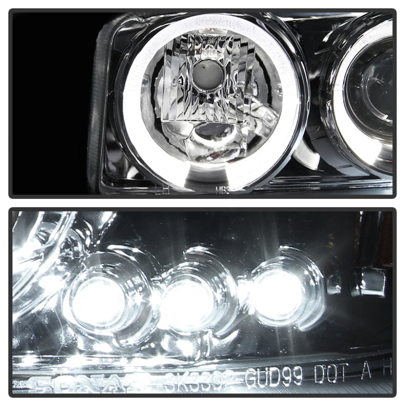 Spyder GMC Sierra 1500/2500/3500 99-06 Projector Headlights LED Halo LED Chrome PRO-YD-CDE00-HL-C-Headlights-Deviate Dezigns (DV8DZ9)