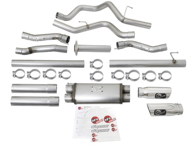 aFe MACHForce XP Exhaust Cat-Back SS-409 2017 Ford F-150 Raptor V6-3.5L (tt) w/ Polished Tips-Catback-Deviate Dezigns (DV8DZ9)