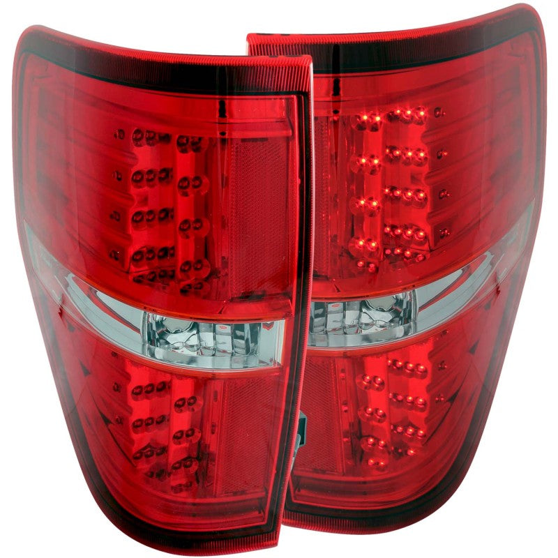 ANZO 2009-2014 Ford F-150 LED Taillights Red/Clear-Tail Lights-Deviate Dezigns (DV8DZ9)