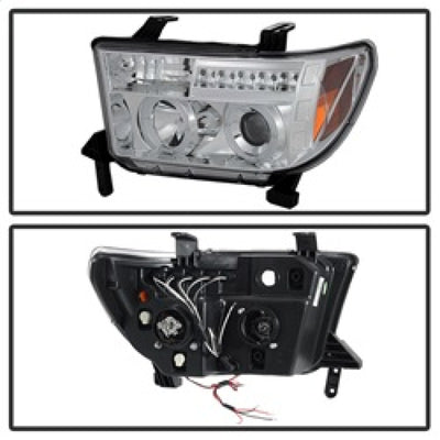 Spyder Toyota Tundra 07-13 Projector Headlights LED Halo LED Chrm PRO-YD-TTU07-HL-C-Headlights-Deviate Dezigns (DV8DZ9)
