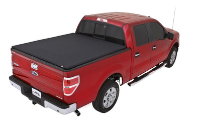 Lund 04-14 Ford F-150 (6.5ft. Bed) Genesis Elite Tri-Fold Tonneau Cover - Black-Tonneau Covers - Soft Fold-Deviate Dezigns (DV8DZ9)