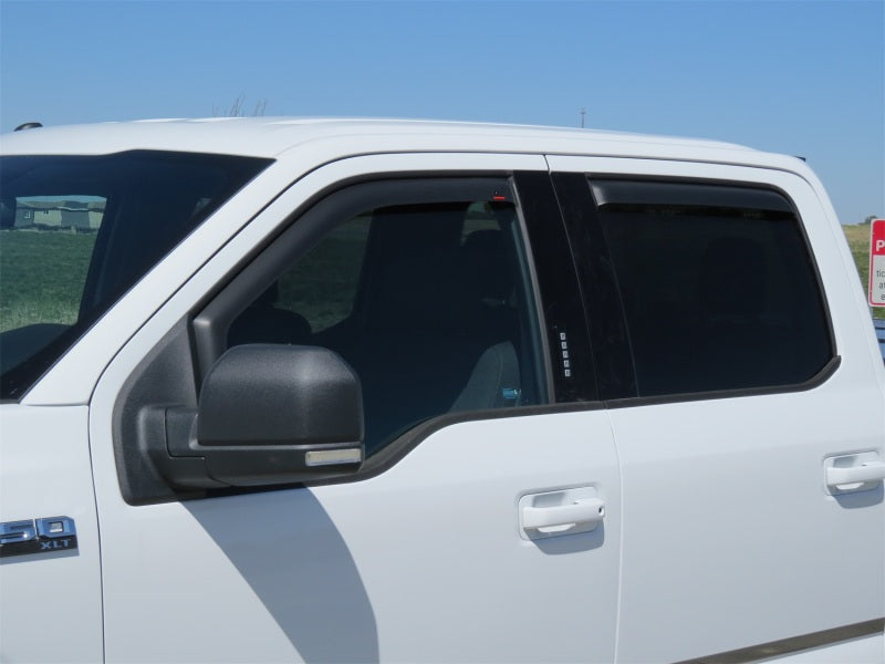 EGR 15+ Ford F150 Crew Cab In-Channel Window Visors - Set of 4 - Matte (573495)-Wind Deflectors-Deviate Dezigns (DV8DZ9)