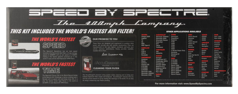 Spectre 94-01 Dodge RAM 1500/2500 V8-5.2/5.9L F/I Air Intake Kit - Polished w/Red Filter-Cold Air Intakes-Deviate Dezigns (DV8DZ9)