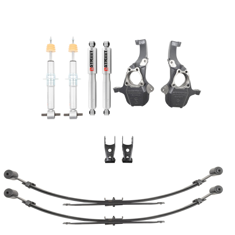 Belltech LOWERING KIT 2019+ GM Silverado/Sierra 1500 2WD/4WD -2-4in F / -4in R w/ Street Perf Shocks-Lowering Kits-Deviate Dezigns (DV8DZ9)