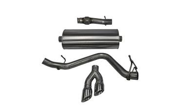 Corsa 14 GMC Sierra/Chevy Silv 1500 Reg. Cab/Std. Bed 5.3L V8 Polished Sport Single Side CB Exhaust-Catback-Deviate Dezigns (DV8DZ9)