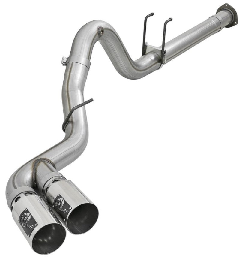 aFe Power 15-16 Ford F250/F350 6.7L Diesel Rebel XD 4in 409 SS DPF-Back Exhaust System - Pol Tips-DPF Back-Deviate Dezigns (DV8DZ9)