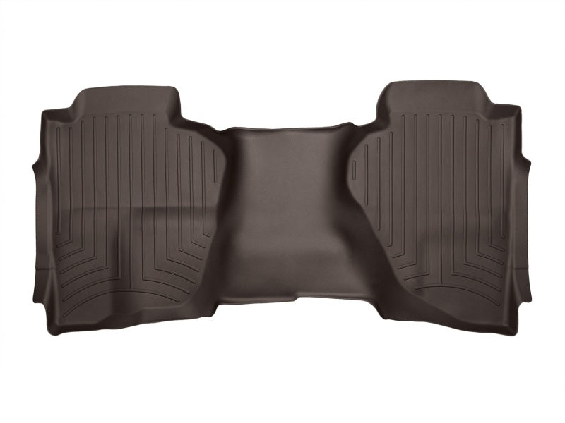 WeatherTech 2014+ Chevy Silverado Rear FloorLiner - Cocoa (Only Fits Double Cab / 1500 Models)-Floor Mats - Rubber-Deviate Dezigns (DV8DZ9)