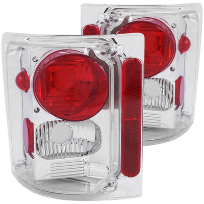 ANZO 1973-1987 Chevrolet C 10 Taillights Chrome-Tail Lights-Deviate Dezigns (DV8DZ9)