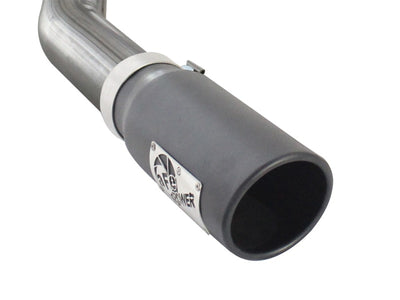 aFe MACHForce XP Exhausts Cat-Back SS 409 EXH Wrinkle Black CB Ford F-150 11-12 V6-3.5L (tt)-Catback-Deviate Dezigns (DV8DZ9)