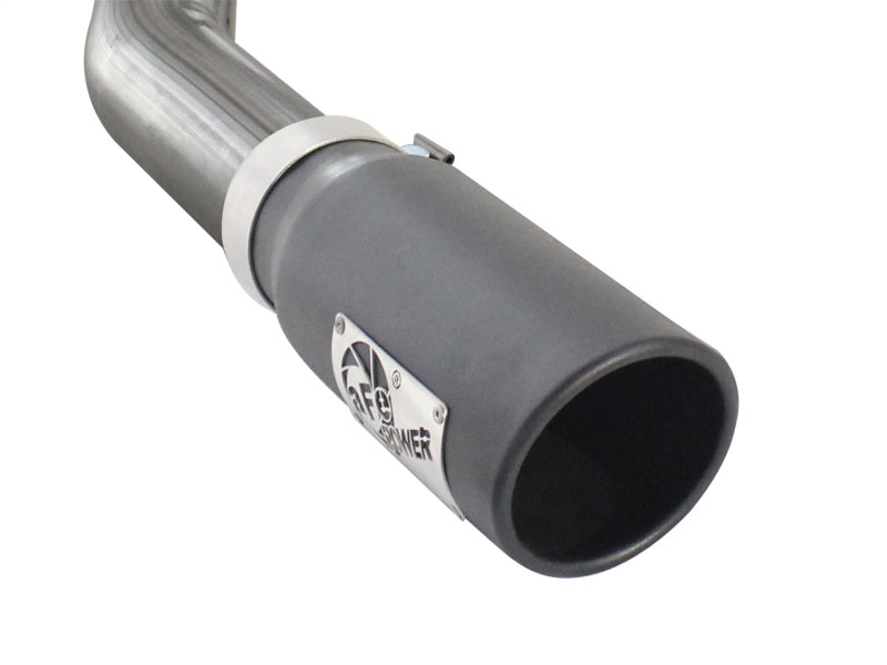 aFe MACHForce XP Exhausts Cat-Back SS 409 EXH Wrinkle Black CB Ford F-150 11-12 V6-3.5L (tt)-Catback-Deviate Dezigns (DV8DZ9)