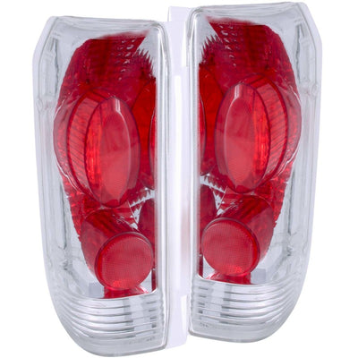 ANZO 1989-1996 Ford F-150 Taillights Chrome-Tail Lights-Deviate Dezigns (DV8DZ9)