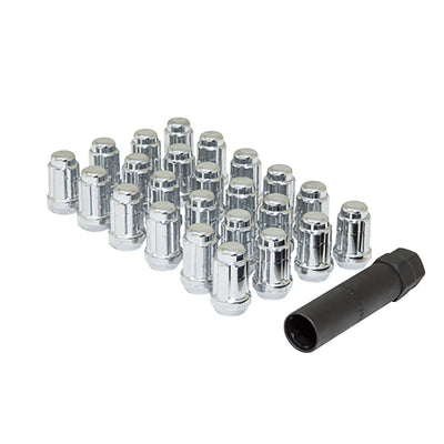 Gorilla Spline Lug Nut 6 Lug Kit with Key - 24 Piece Chrome-Lug Nuts-Deviate Dezigns (DV8DZ9)