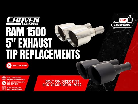 Carven - 09-18 RAM 1500 5.7L V8 Black (Dual Tailpipe) 5in. Exhaust