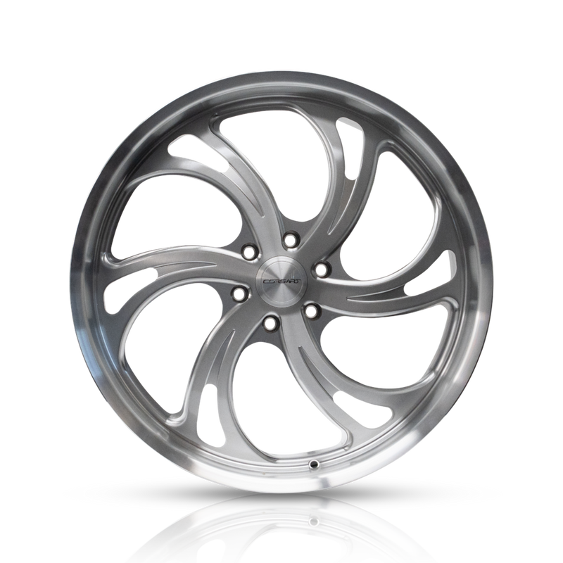 Corsart - Argon / 24x9 / 6x139.7 / ET24 - Brushed Milled Diamond Cut Lip (RIGHT)-Wheels-Deviate Dezigns (DV8DZ9)