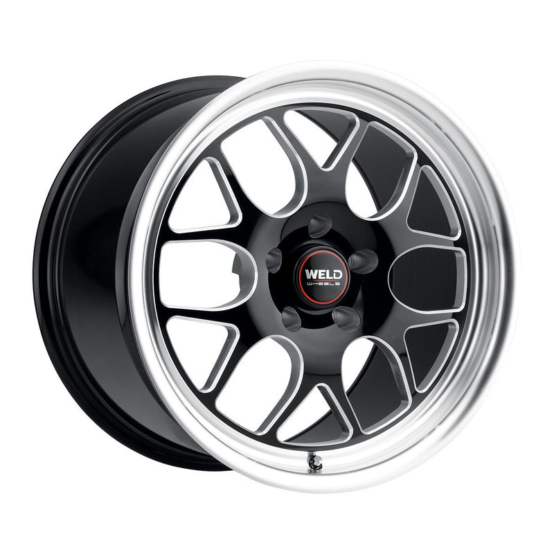 Weld - Solana Drag S160 18x5 / 5x115 / ET-34 / Gloss Black Milled-Wheels-Deviate Dezigns (DV8DZ9)