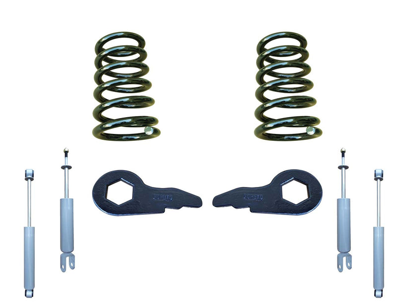 Trekline Motorsports | 2000-2006 Chevrolet/GMC SUV Models | 2-3"/4" Drop Kit with Shocks-Lowering Kits-Deviate Dezigns (DV8DZ9)