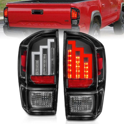 ANZO - 2016-2022 TOYOTA TACOMA LED TAILLIGHTS WITH BLACK HOUSING-Tail Lights-Deviate Dezigns (DV8DZ9)