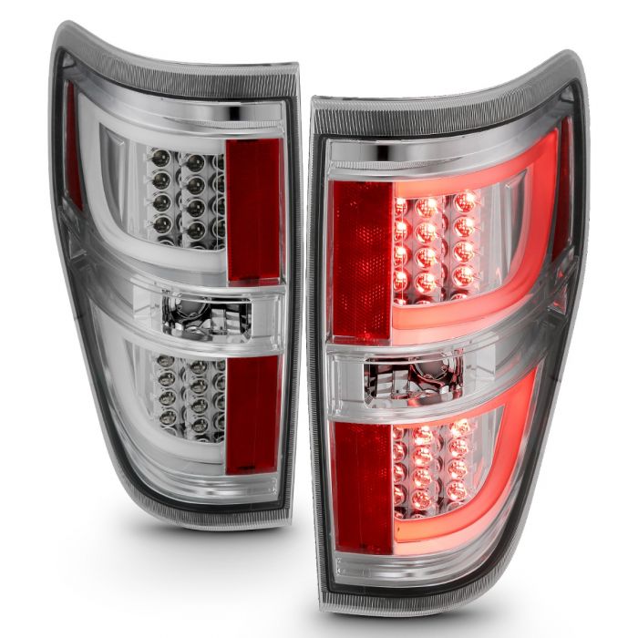 ANZO - 2009-2014 FORD F150 TAILLIGHTS G2 CHROME-Tail Lights-Deviate Dezigns (DV8DZ9)