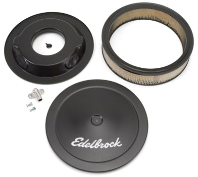 Edelbrock Air Cleaner Pro-Flo Black 14" Round Deep Flange With 3" Paper Element-Deviate Dezigns (DV8DZ9)