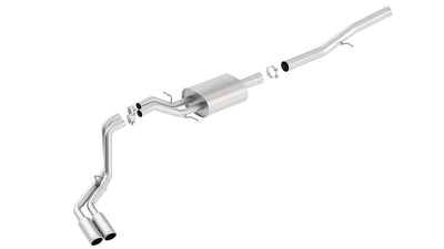 BORLA - 2014-2019 CHEVROLET SILVERADO/GMC SIERRA 1500 5.3L V8 CAT-BACK EXHAUST SYSTEM S-TYPE 143.5" WB-Catback-Deviate Dezigns (DV8DZ9)