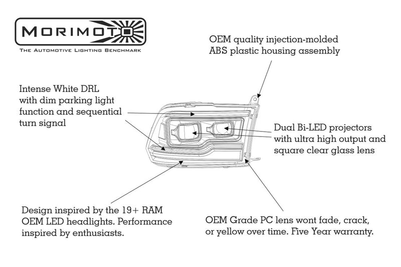 MORIMOTO - XB LED | Ram | 09-18-Lighting-Deviate Dezigns (DV8DZ9)