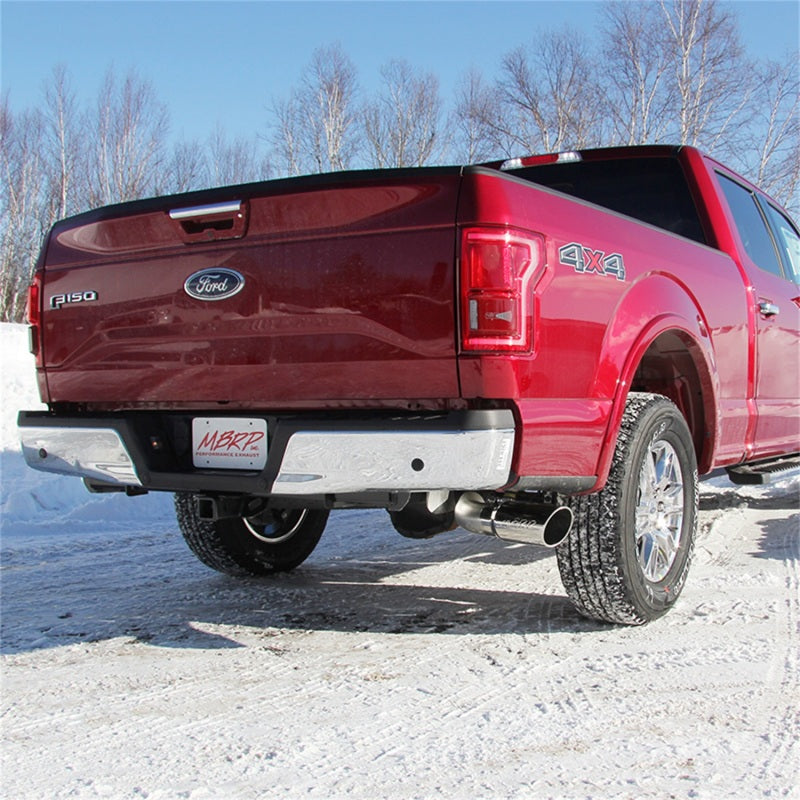 MBRP 2015 Ford F-150 2.7L / 3.5L EcoBoost 4in Cat Back Single Side Alum Exhaust System-Catback-Deviate Dezigns (DV8DZ9)