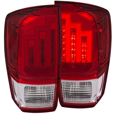 ANZO - 2016-2022 TOYOTA TACOMA LED TAILLIGHTS RED/CLEAR-Tail Lights-Deviate Dezigns (DV8DZ9)