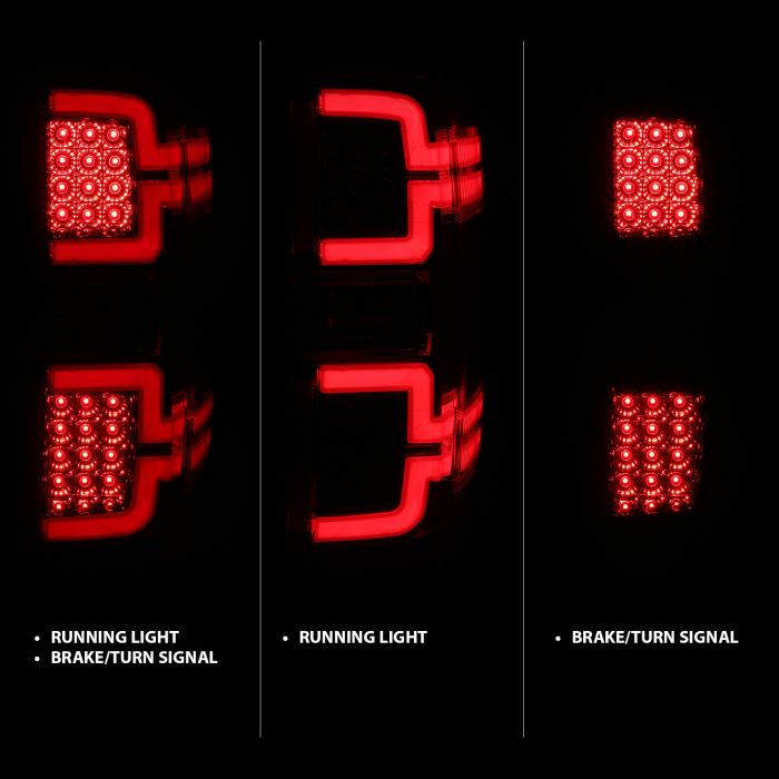 ANZO - 2014-2018 CHEVROLET SILVERADO 1500 2015-2019 2500HD/3500HD DUALLY LED TAILLIGHTS CHROME CLEAR-Tail Lights-Deviate Dezigns (DV8DZ9)