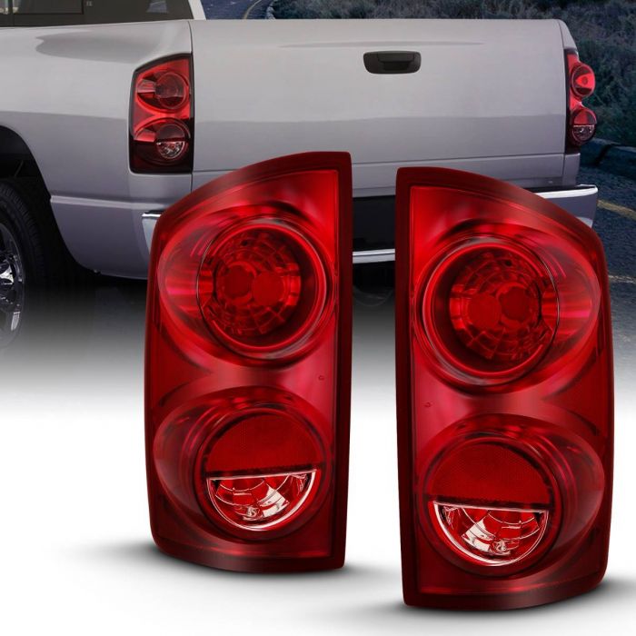 ANZO - 2006-2008 DODGE RAM 1500/2500/3500 TAILLIGHT RED LENS OE-Headlights-Deviate Dezigns (DV8DZ9)