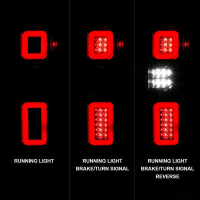 ANZO - 2019-2021 CHEVROLET SILVERADO 1500 FULL LED TAILLIGHT BLACK HOUSING CLEAR LENS (FACTORY LED MODELS)-Tail Lights-Deviate Dezigns (DV8DZ9)