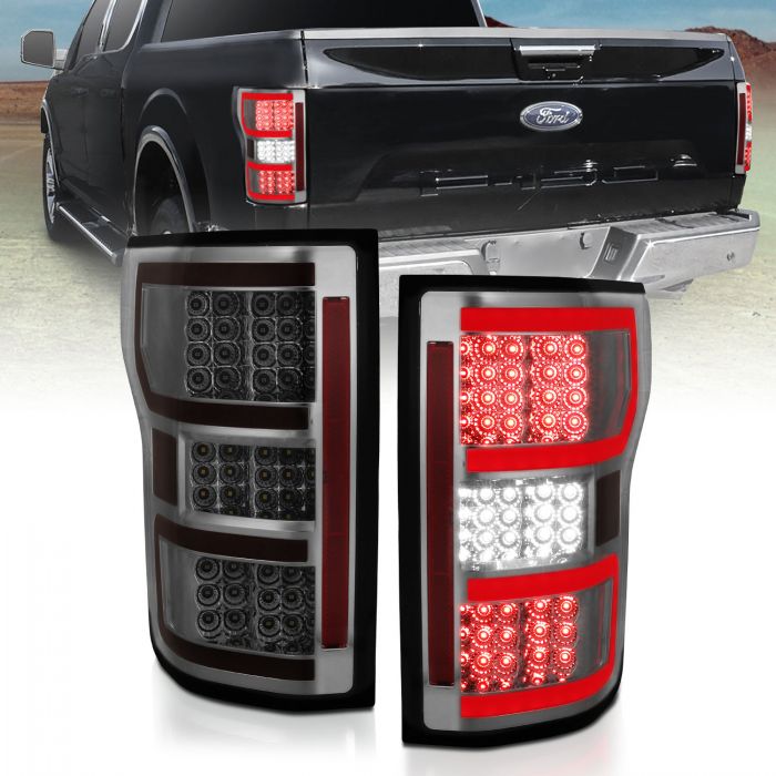 ANZO - 2018-2020 FORD F150 TAILLIGHTS SMOKE LED-Tail Lights-Deviate Dezigns (DV8DZ9)