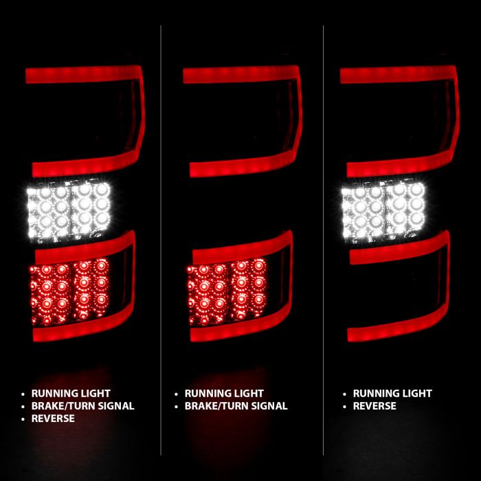 ANZO - 2018-2020 FORD F150 TAILLIGHTS SMOKE LED-Tail Lights-Deviate Dezigns (DV8DZ9)