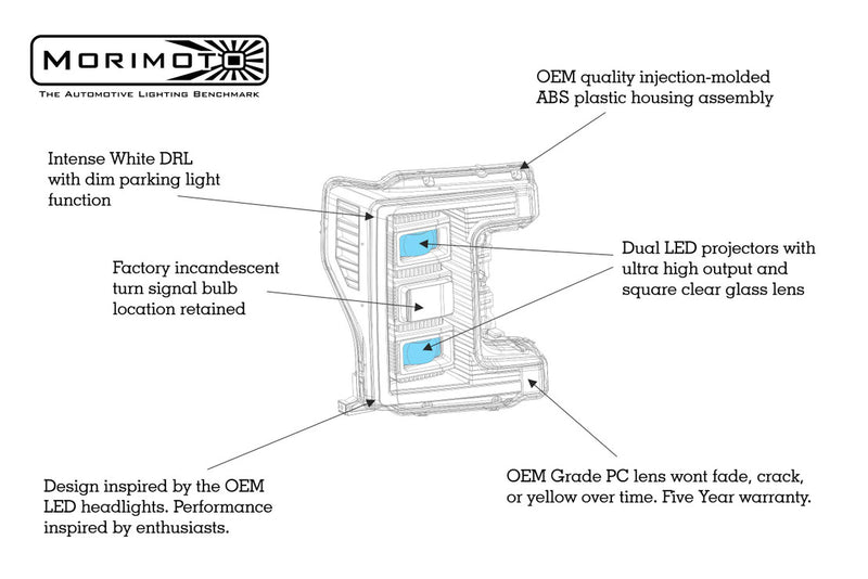 MORIMOTO - XB Hybrid | Super Duty | 17-19-Lighting-Deviate Dezigns (DV8DZ9)