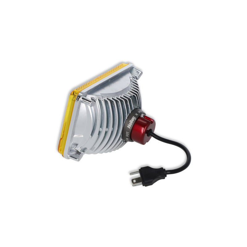 Holley RetroBright LED Headlights | 4x6" Rectangle - Yellow Lens-Headlamps-Deviate Dezigns (DV8DZ9)