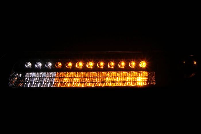 ANZO - 1999-2002 CHEVROLET SILVERADO 1500/2500/3500 PARKING/SIGNAL LED LIGHTS CHROME AMBER-Headlights-Deviate Dezigns (DV8DZ9)