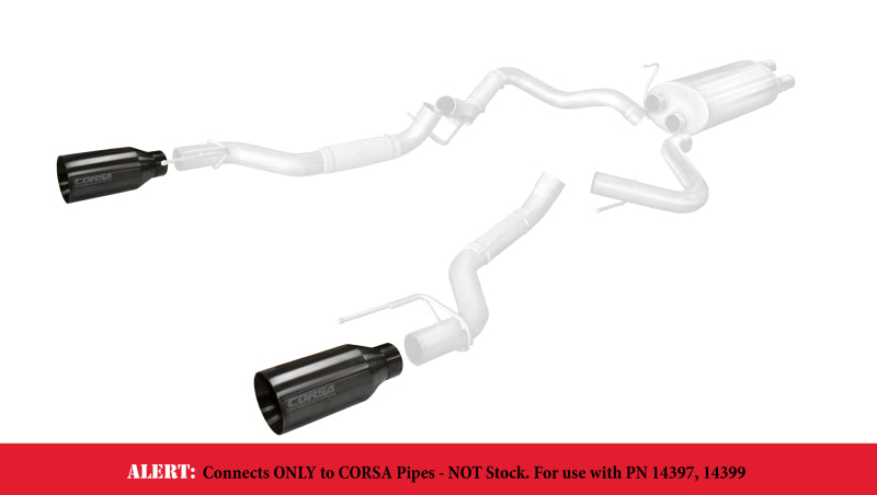 Corsa 2017 Ford F-150 Raptor 3in Inlet / 5in Outlet Gunmetal PVD Tip Kit (For Corsa Exhaust Only)-Tips-Deviate Dezigns (DV8DZ9)