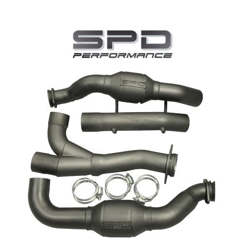 SPD Performance - Ecoboost Catted Downpipe | F-150 2015-2020 | 2.7L V6-Downpipes-Deviate Dezigns (DV8DZ9)