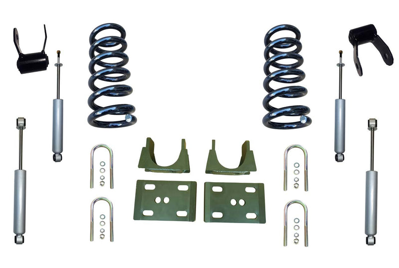 Trekline Motorsports | 1994-2001 Dodge Ram 1500 (2WD V6 Ext Cab) | 3"/5" Drop Kit With Shocks-Lowering Kits-Deviate Dezigns (DV8DZ9)