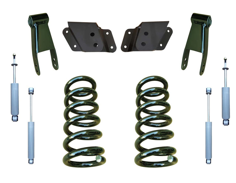 Trekline Motorsports | 1999-2006 Silverado/Sierra 1500 (V8) | 2"/4" Coil Drop Kit with Shocks-Lowering Kits-Deviate Dezigns (DV8DZ9)