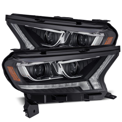 Alpharex - 19-21 Ford Ranger LUXX-Series LED Projector Headlights Black-Headlights-Deviate Dezigns (DV8DZ9)
